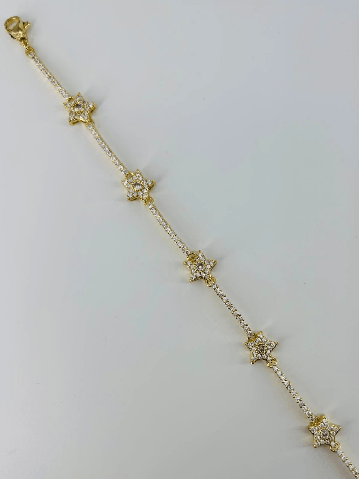Zirkon Taşlı Pirinç Bileklikler 17+4 Cm  - Kbl0385