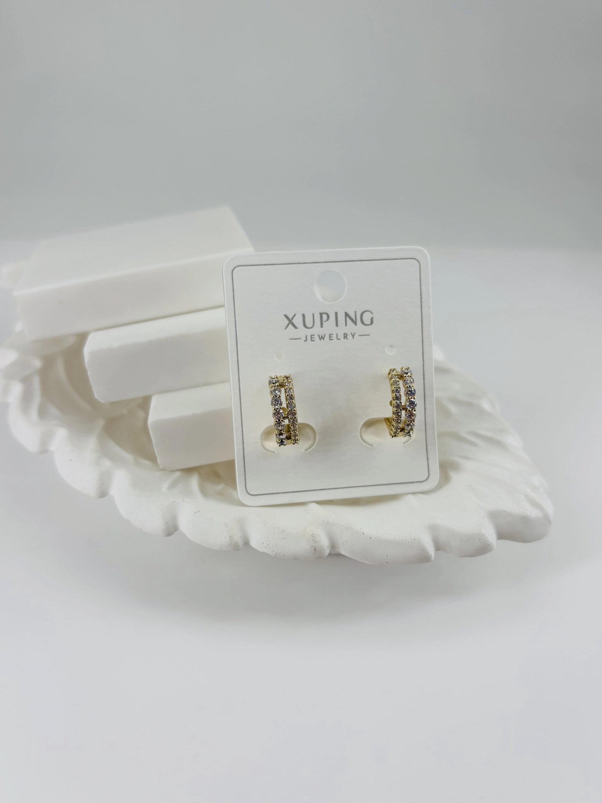Zirkon Taşlı Pirinç Zirkon Küpe - Kp00308