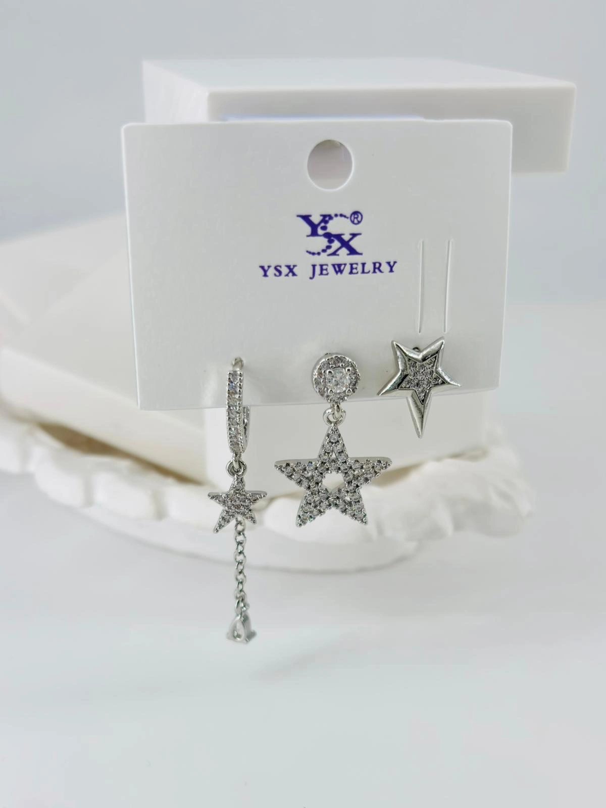 Zirkon Taşlı Üçlü Kombin Küpe - Kp00064