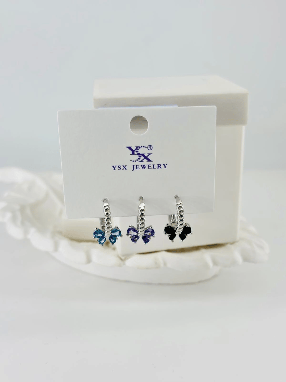 Zirkon Taşlı Üçlü Kombin Küpe - Kp00409