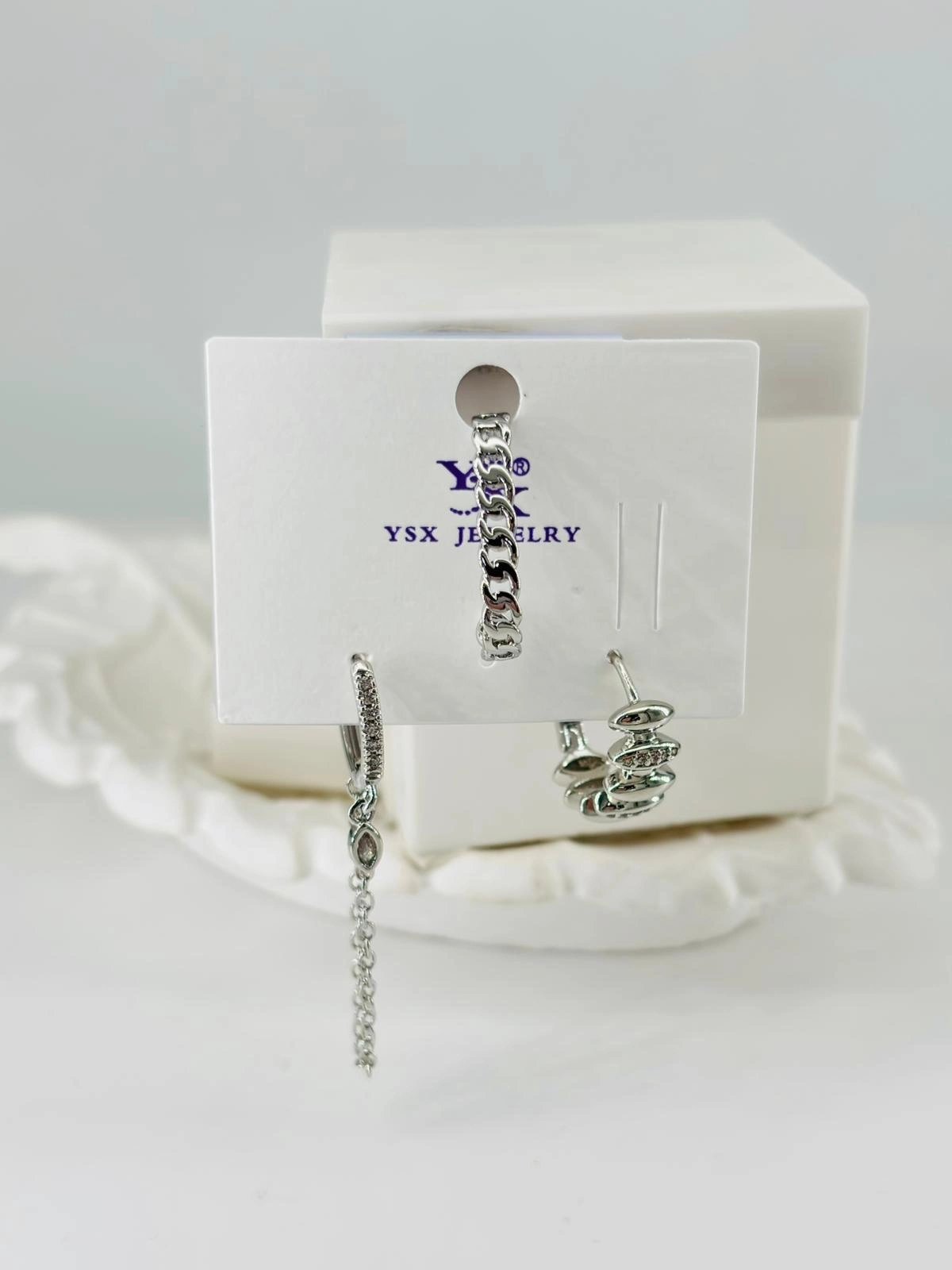 Zirkon Taşlı Üçlü Kombin Küpe - Kp00434