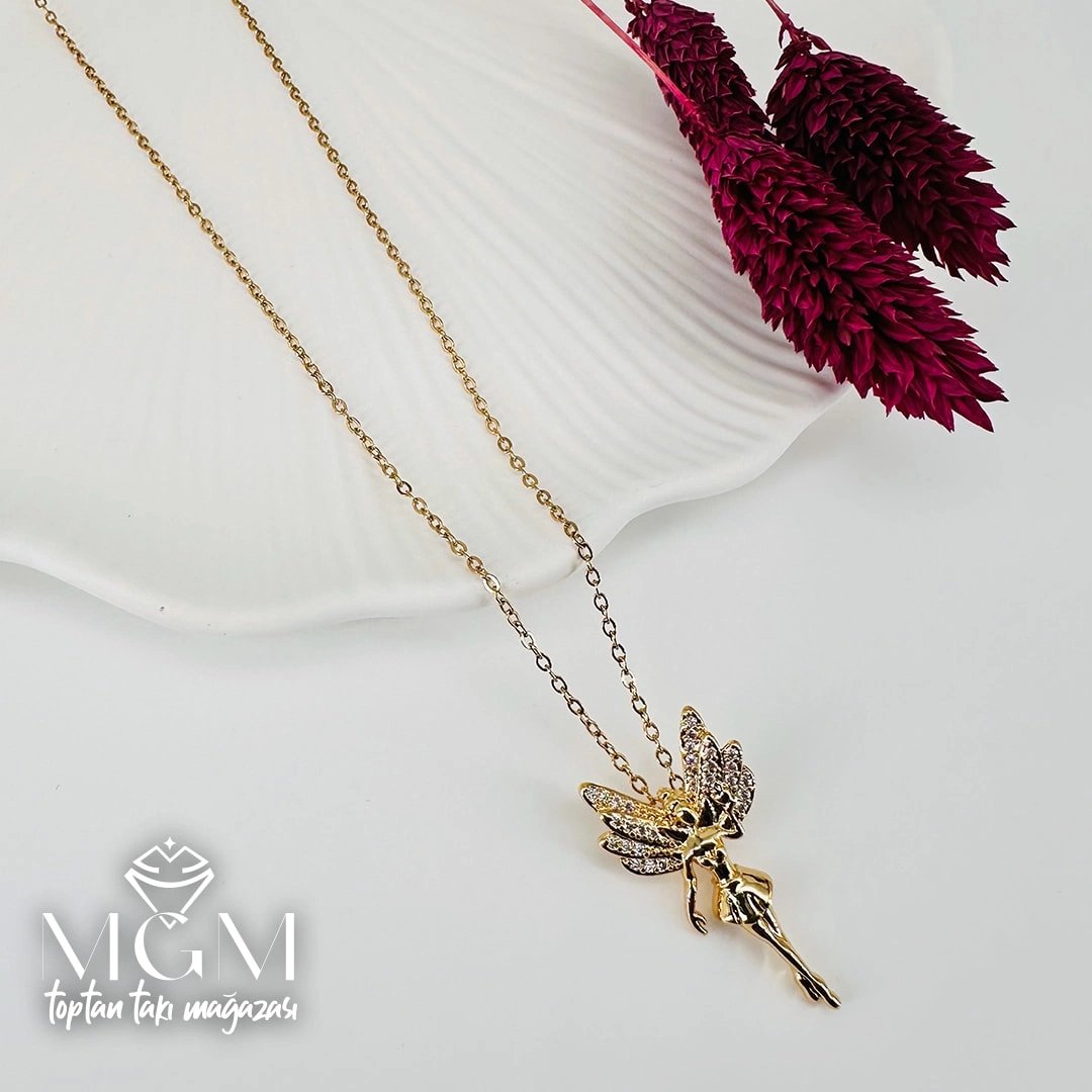 Zirkon Taşlı Zincir : Çelik Çelik Kolye 40+5 Cm - Kl0231