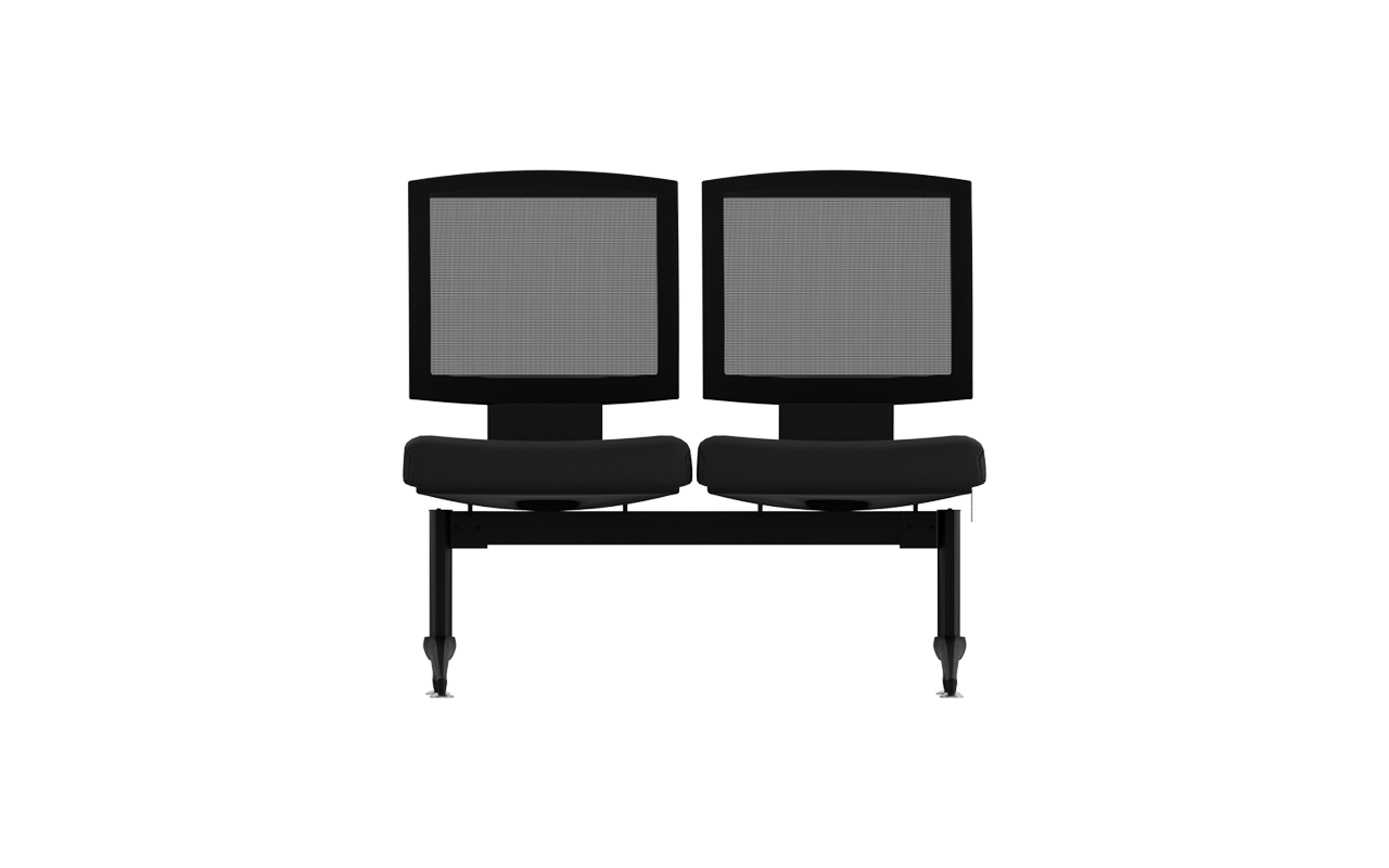 Moe İkili Kollu Mesh Sırtlı Bekleme Koltuğu | Havalandırmalı Ergonomik Terminal Bankı | Gasell
