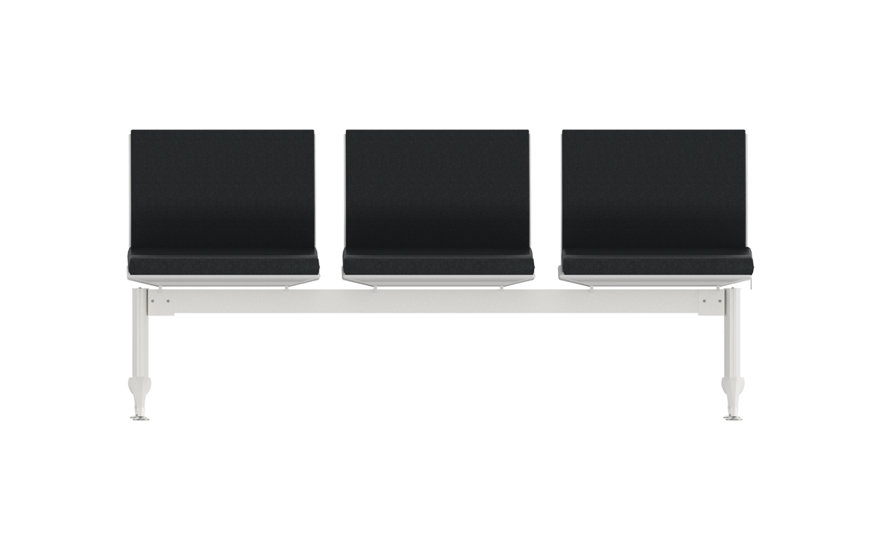 Monza Üçlü Kolsuz Tam Döşemeli Bekleme Koltuğu