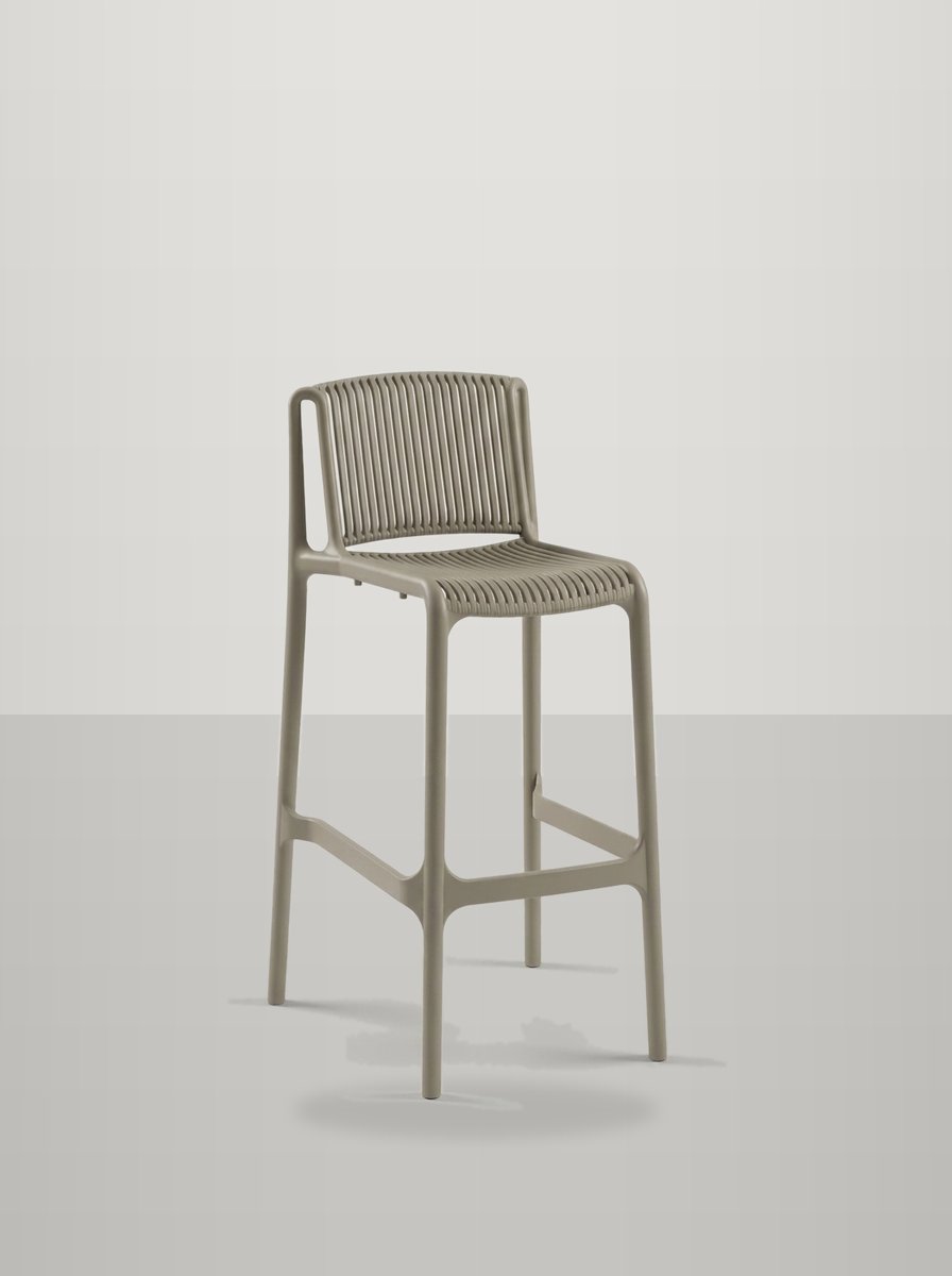 Nesa Bar Sandalyesi 75 cm | İstiflenebilir Örme Bar Sandalyesi | Gasell