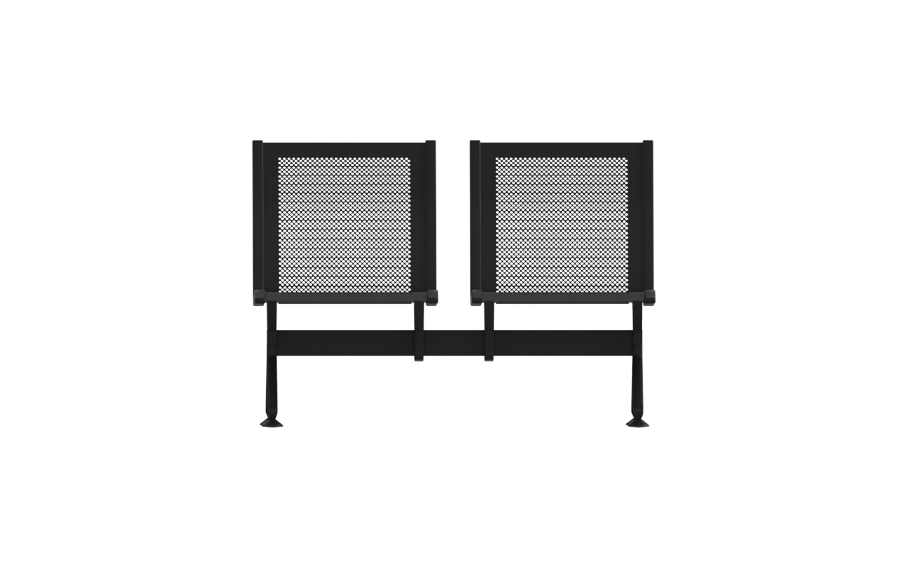 STEEL İkili Terminal Bekleme Kolsuz | Kompakt Mesh İkili Terminal Koltuğu | Gasell