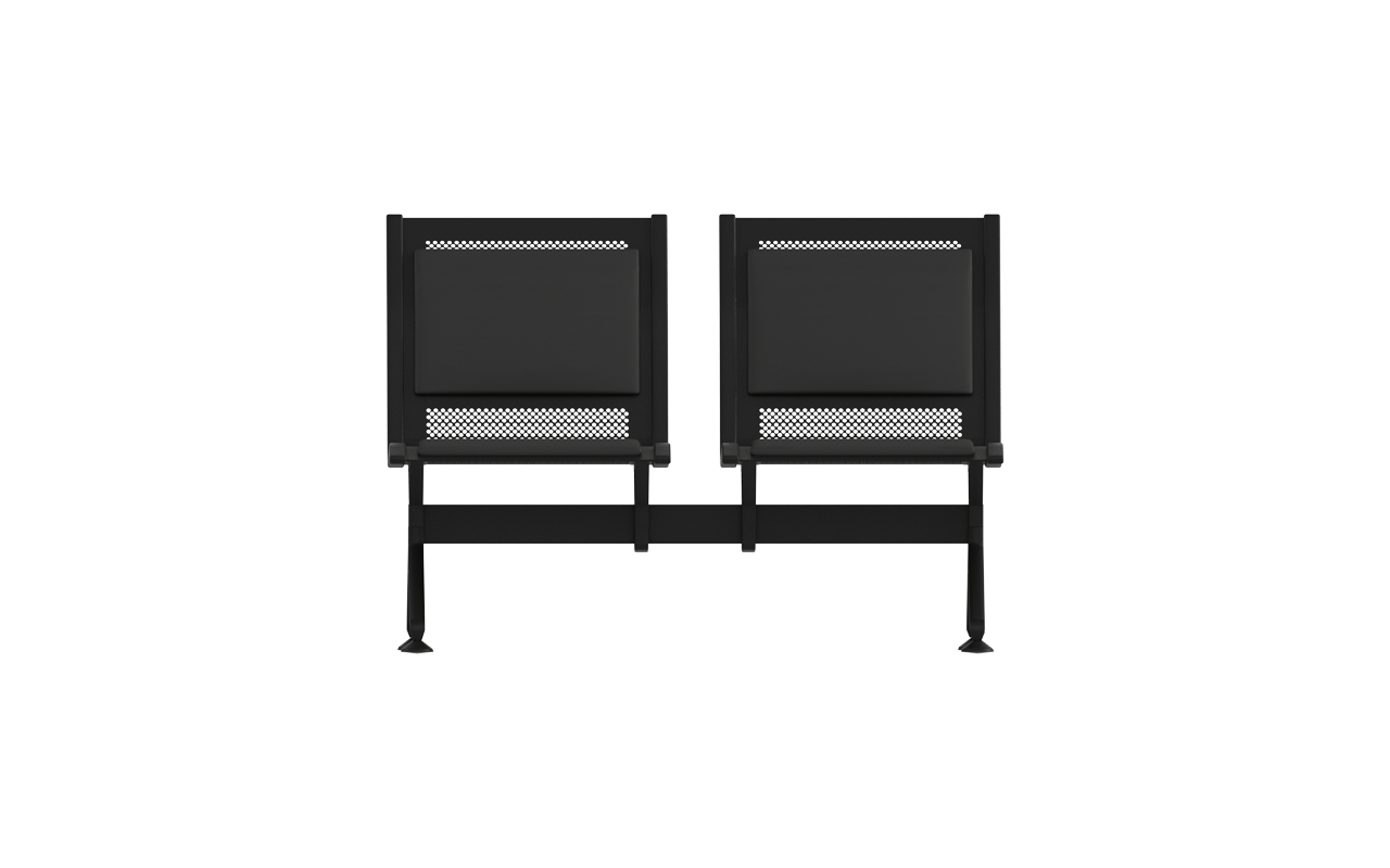 Steel Soft İkili Kolsuz Bekleme Koltuğu