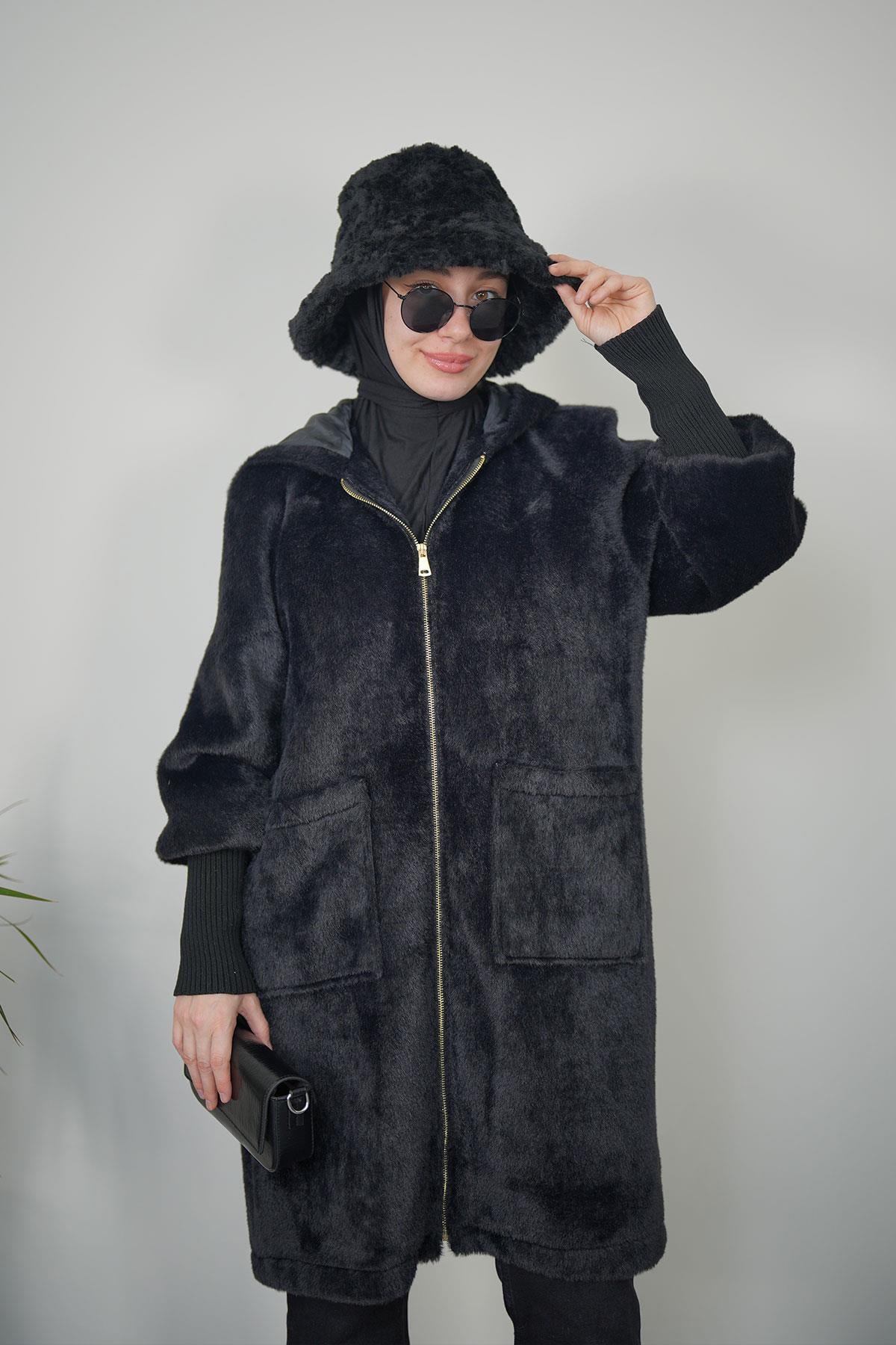 Angora Cepli Kaban - Siyah