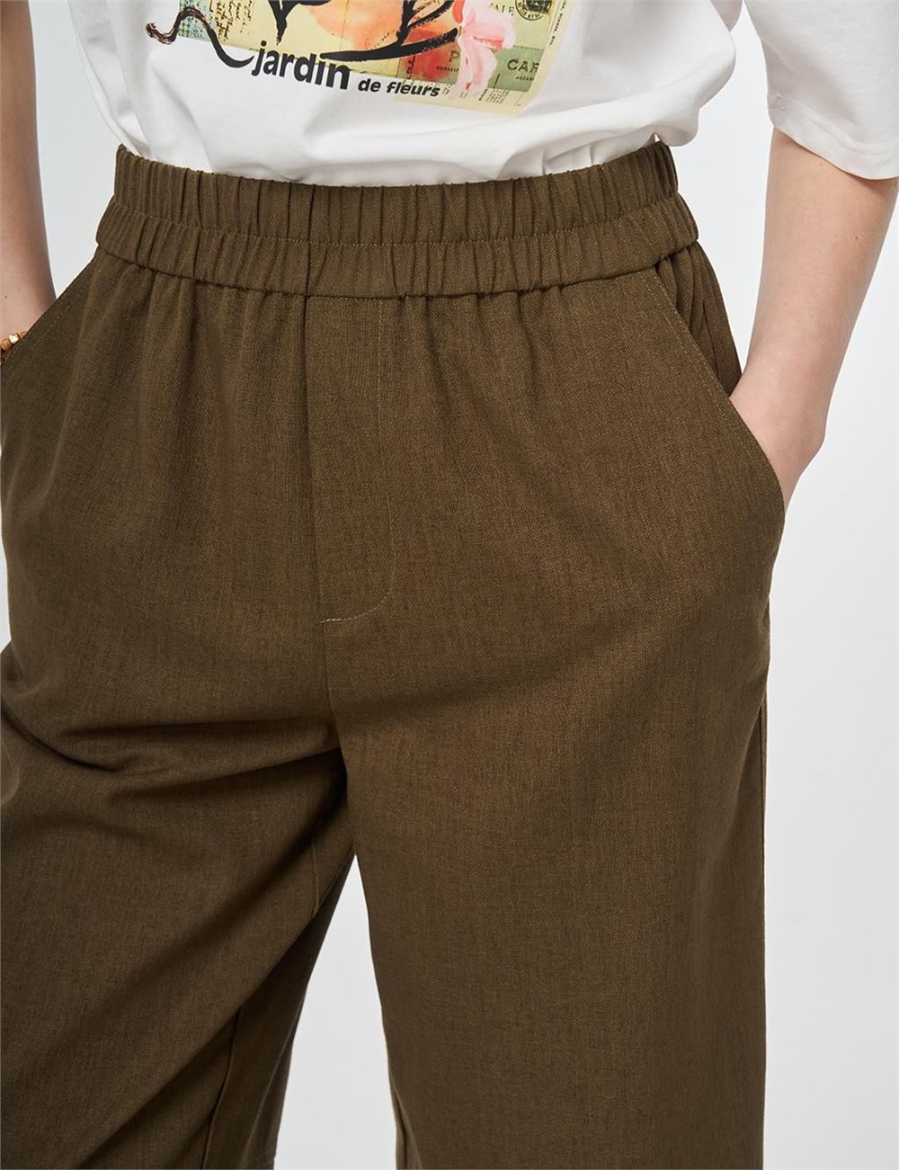Kayra KA-B26-19096  Kadın Beli Lastikli Pantolon