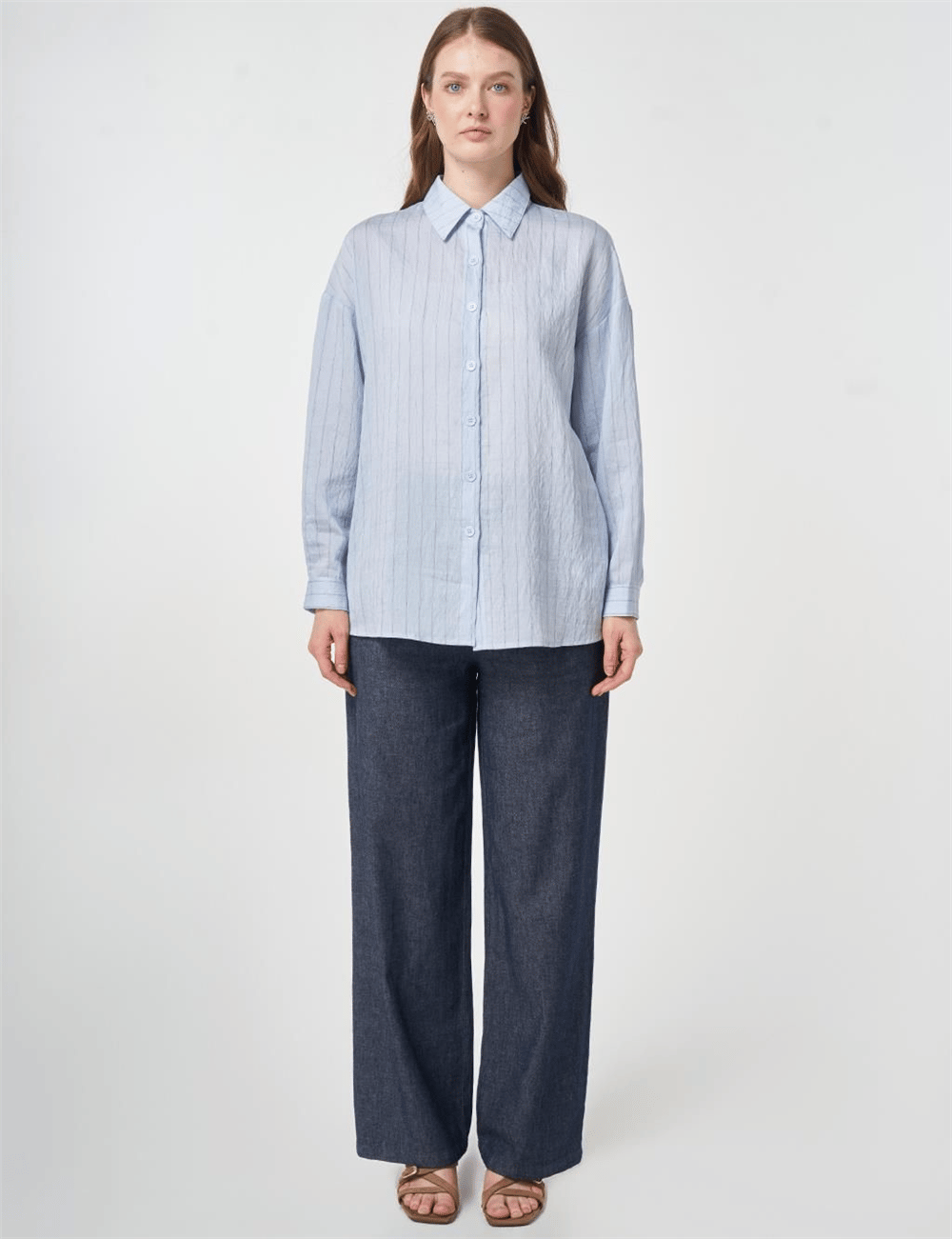 Kayra KA-B26-21051 Kadın Çizgili Tunik
