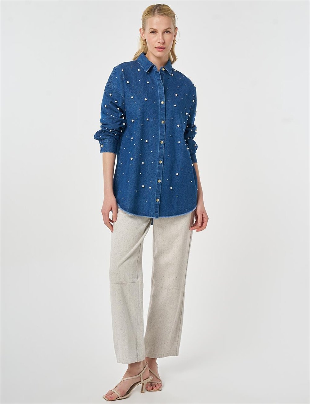 Kayra KA-B26-21060 Kadın Boncuklu Tunik
