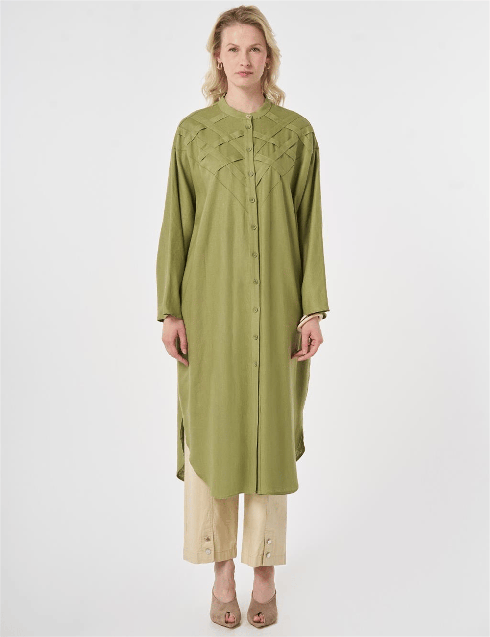 Kayra KA-B26-21186 Kadın Baklava Desenli Tunik