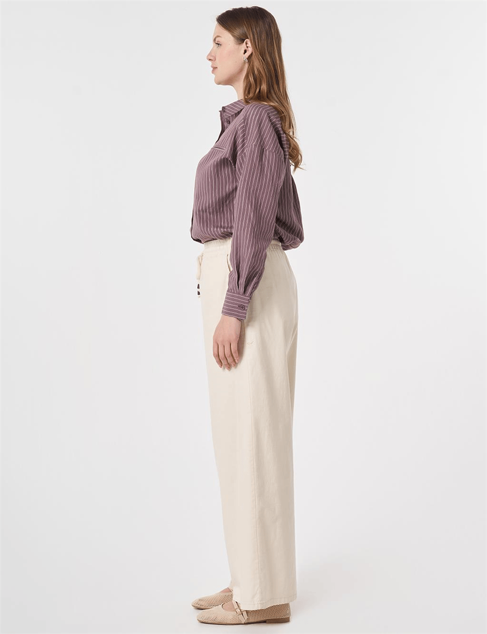 Kayra KY-B26-79050 Kadın Beli Lastikli Pantolon