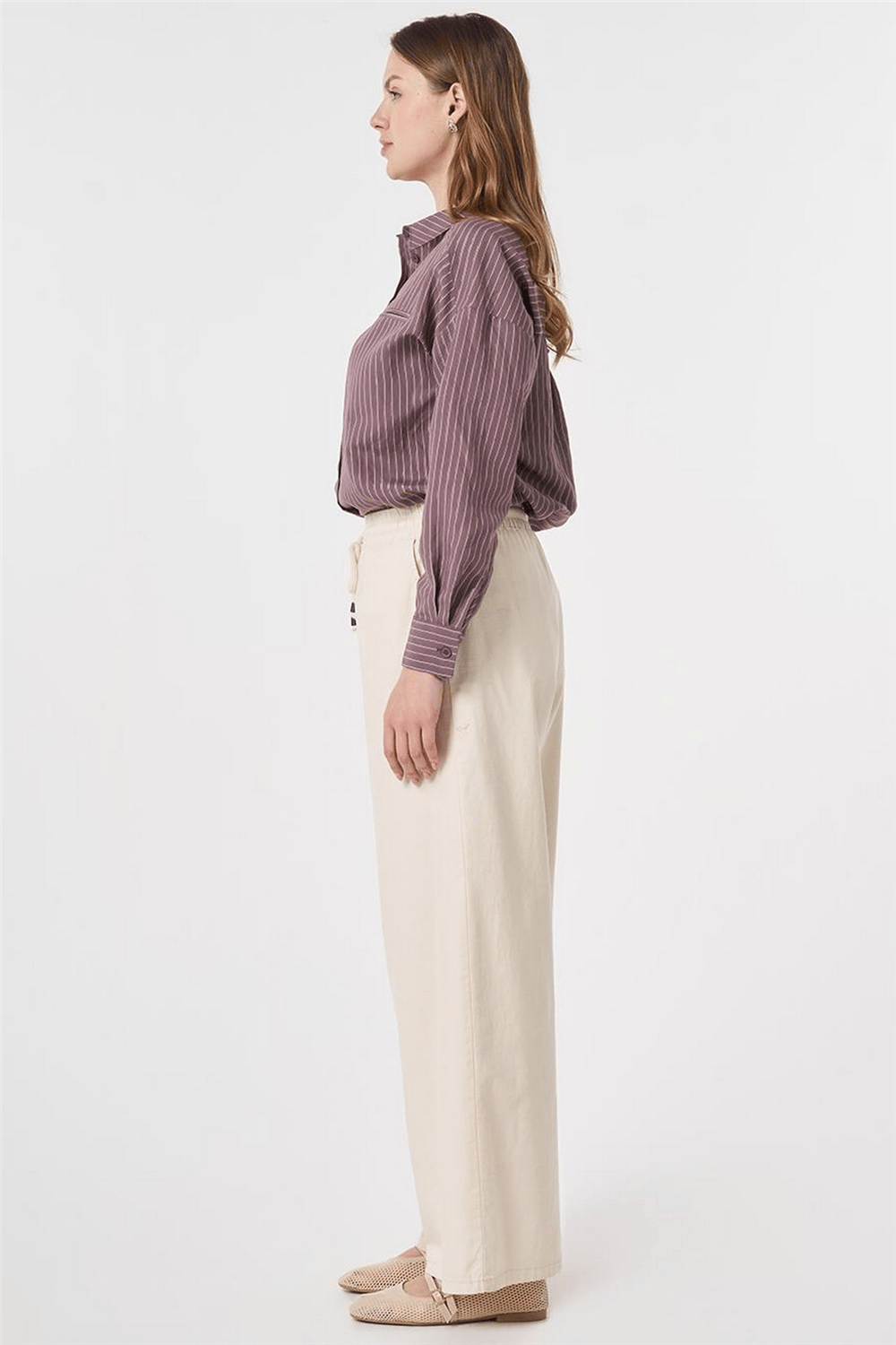 Kayra KY-B26-79050 Kadın Beli Lastikli Pantolon