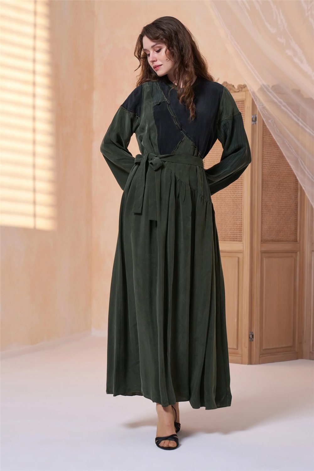 Misswhence 39801 Kadın Beli Kemerli Elbise
