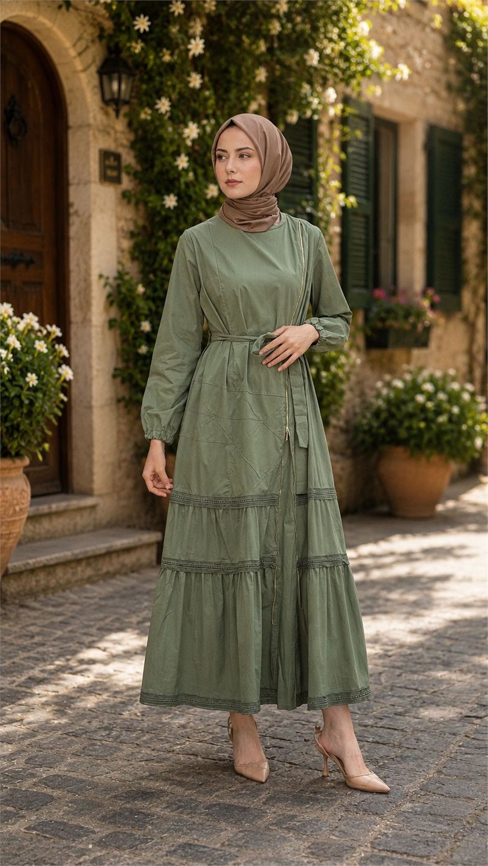 Misswhence 39807  Kadın Çiçekli Elbise
