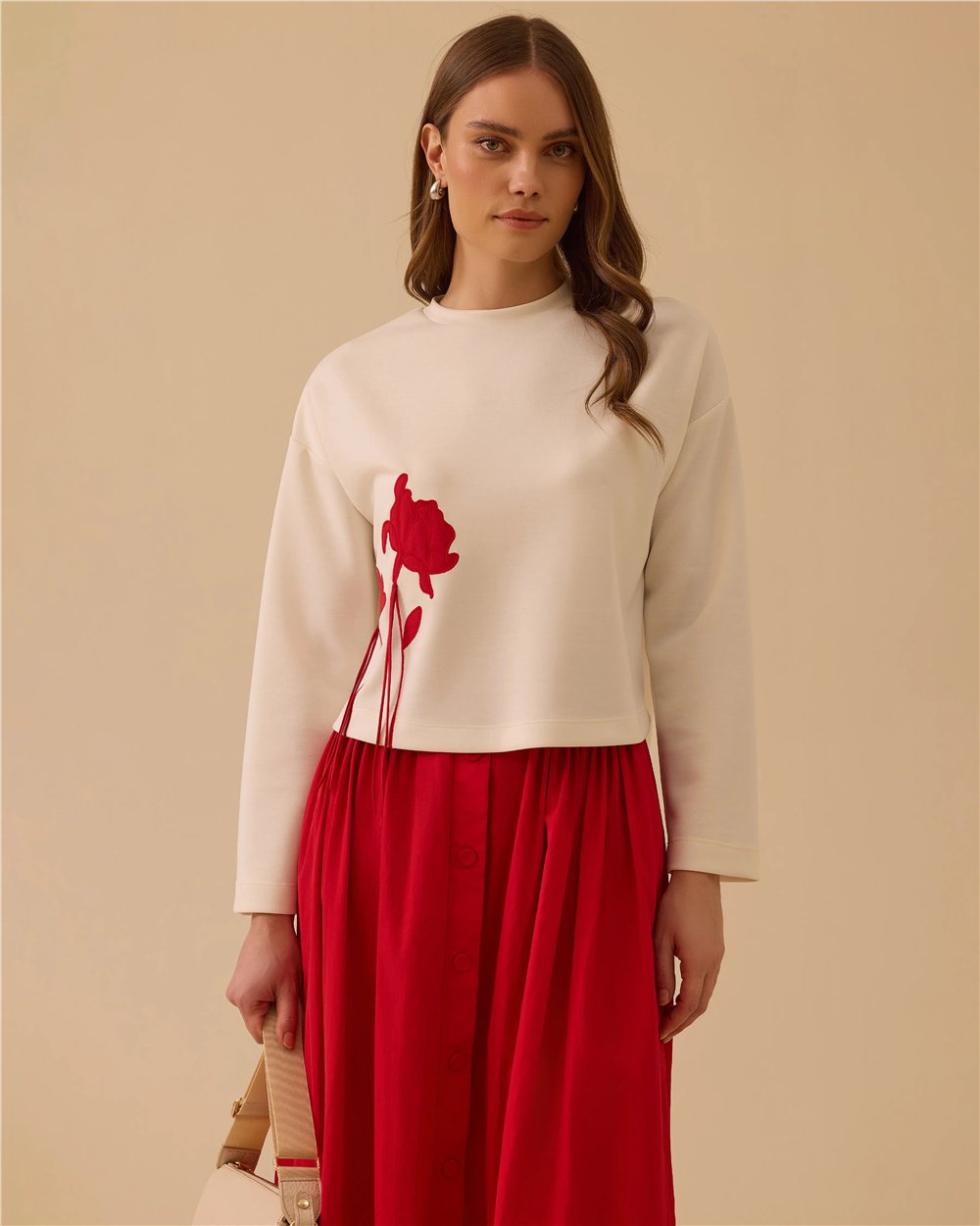 Seçil 10002612311002 Kadın Desenli Sweatshirt