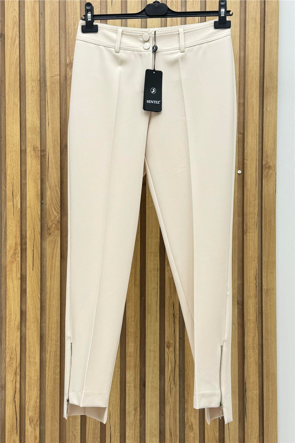 Sentez SZ-5535 Kadın Paçası fermuarlı Klasik Pantolon