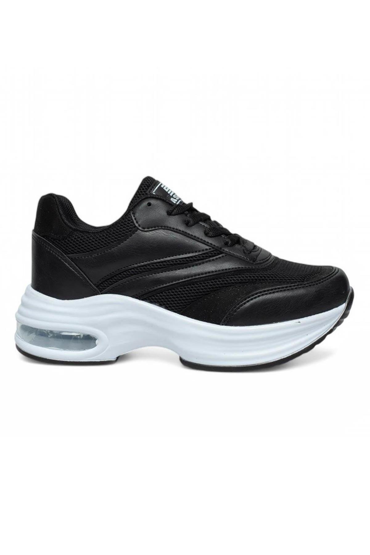 Celira Drk Siyah Fileli Kadın Sneaker Spor Ayakkabı