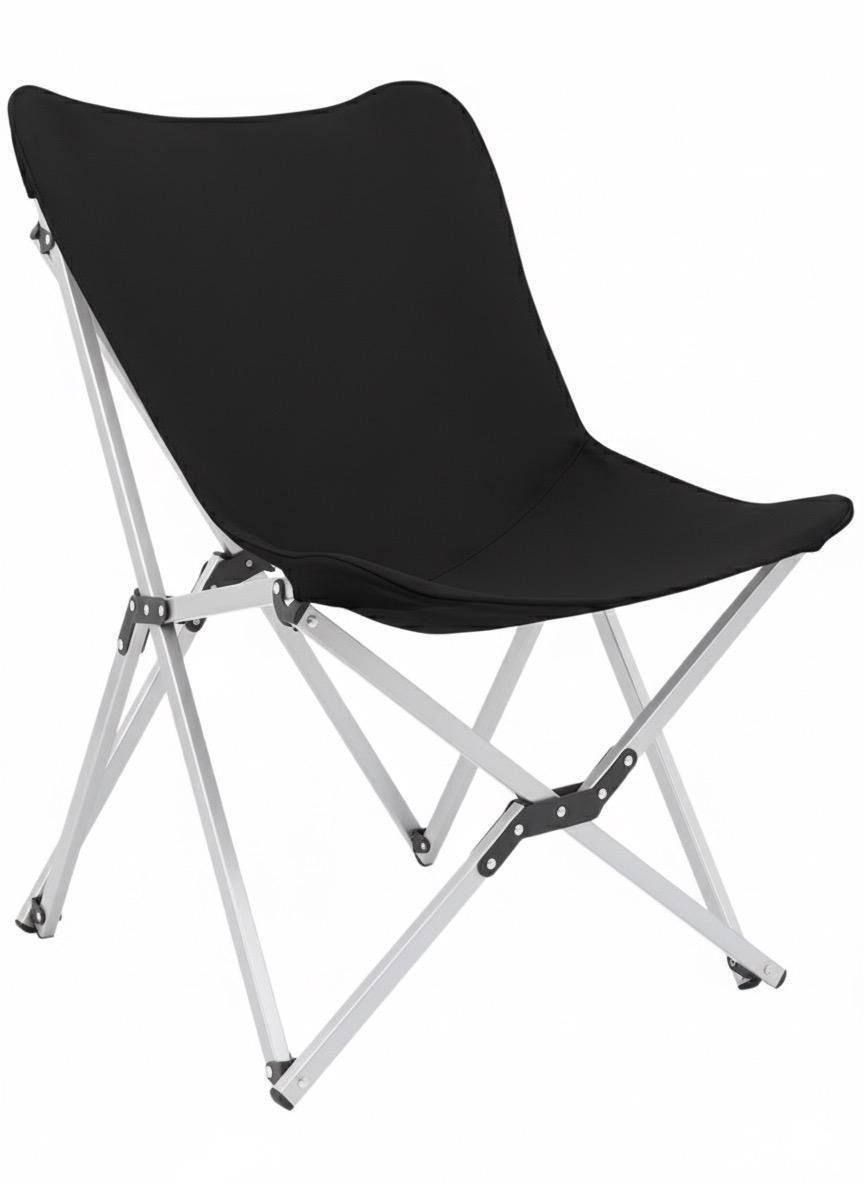 Everest  Alüminyum Katlanabilir Kamp Sandalyesi Siyah