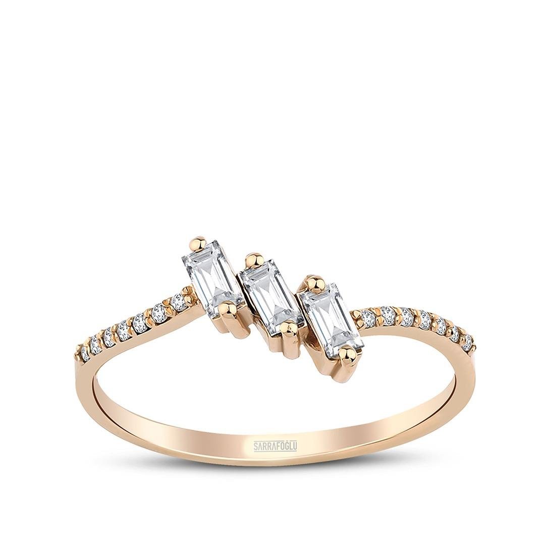 0.30 Karat Baget Pırlanta Yüzük