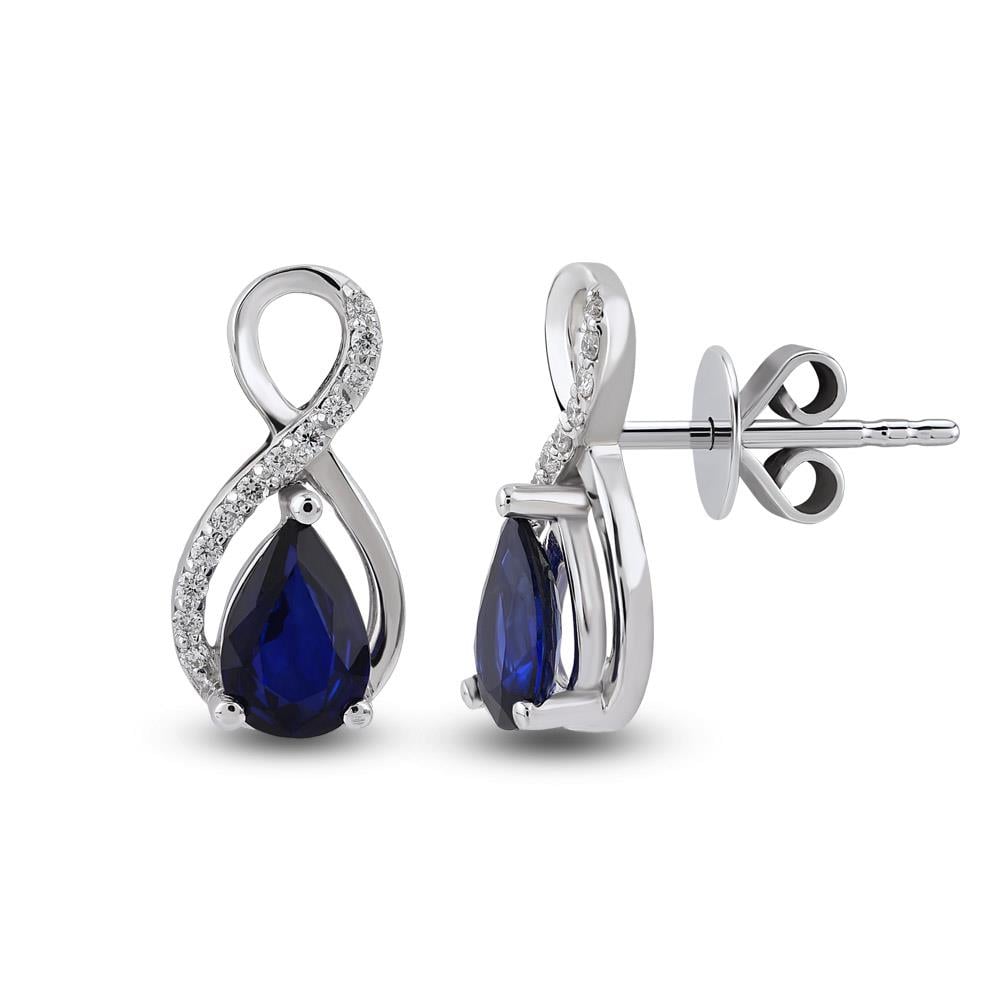 0.87 Karat Renkli Taş Küpe