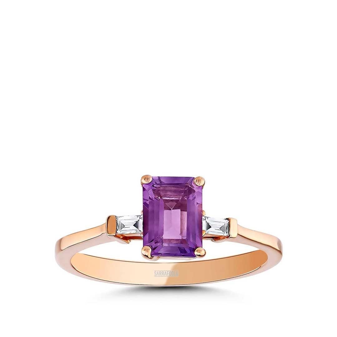 0.95 Karat Renkli Taşlı Yüzük