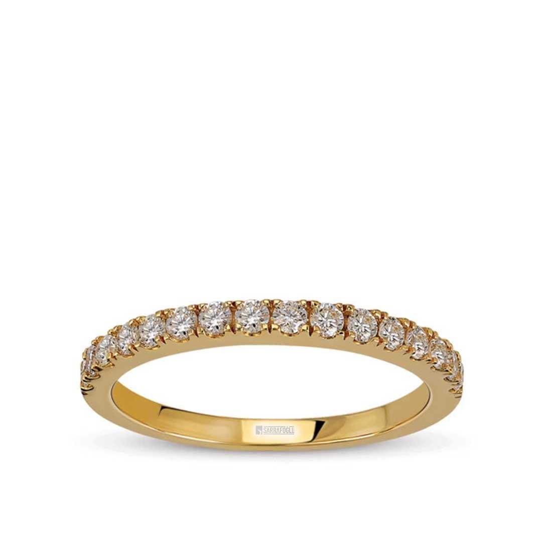 0.40 Karat Yarımtur Taşlı Yüzük