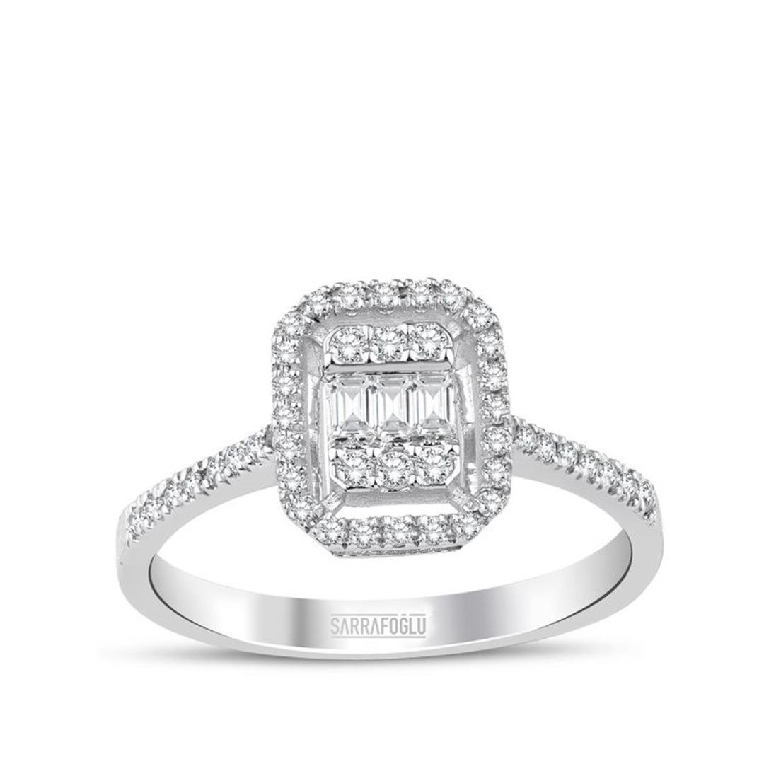 0.45 Karat Baget Pırlanta Yüzük