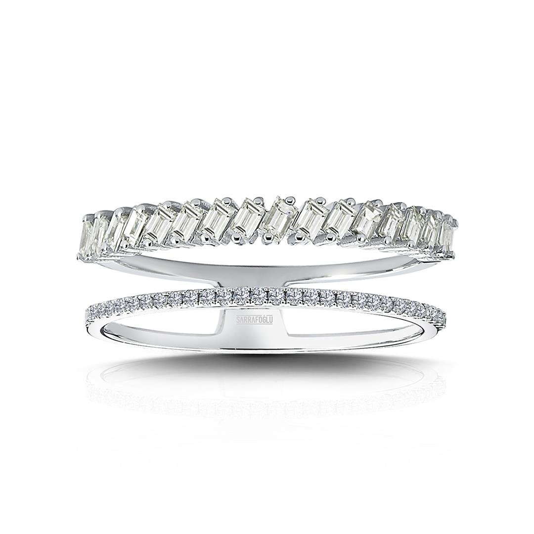 0.43 Karat Twins Tasarım Pırlanta Yüzük