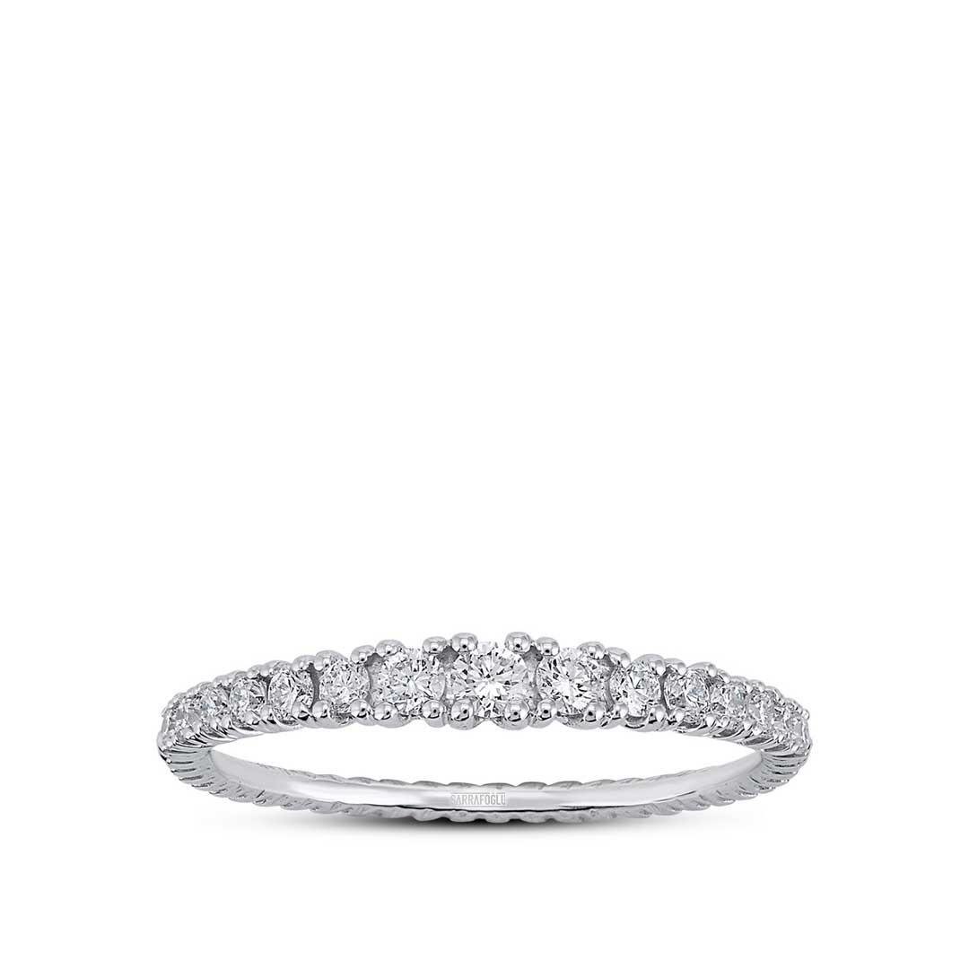 0.30 Karat Yarımtur Taşlı Yüzük