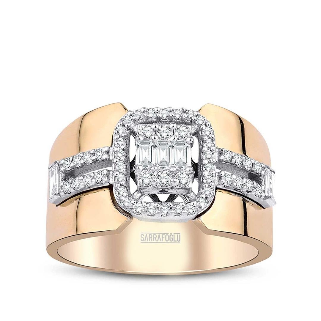 0.50 Karat Baget Pırlanta Yüzük