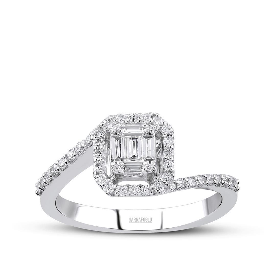 0.35 Karat Baget Pırlanta Yüzük