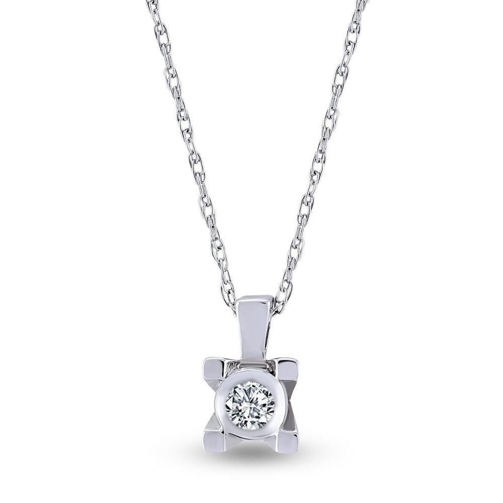 0.04 Karat Tektaş Pırlanta Kolye