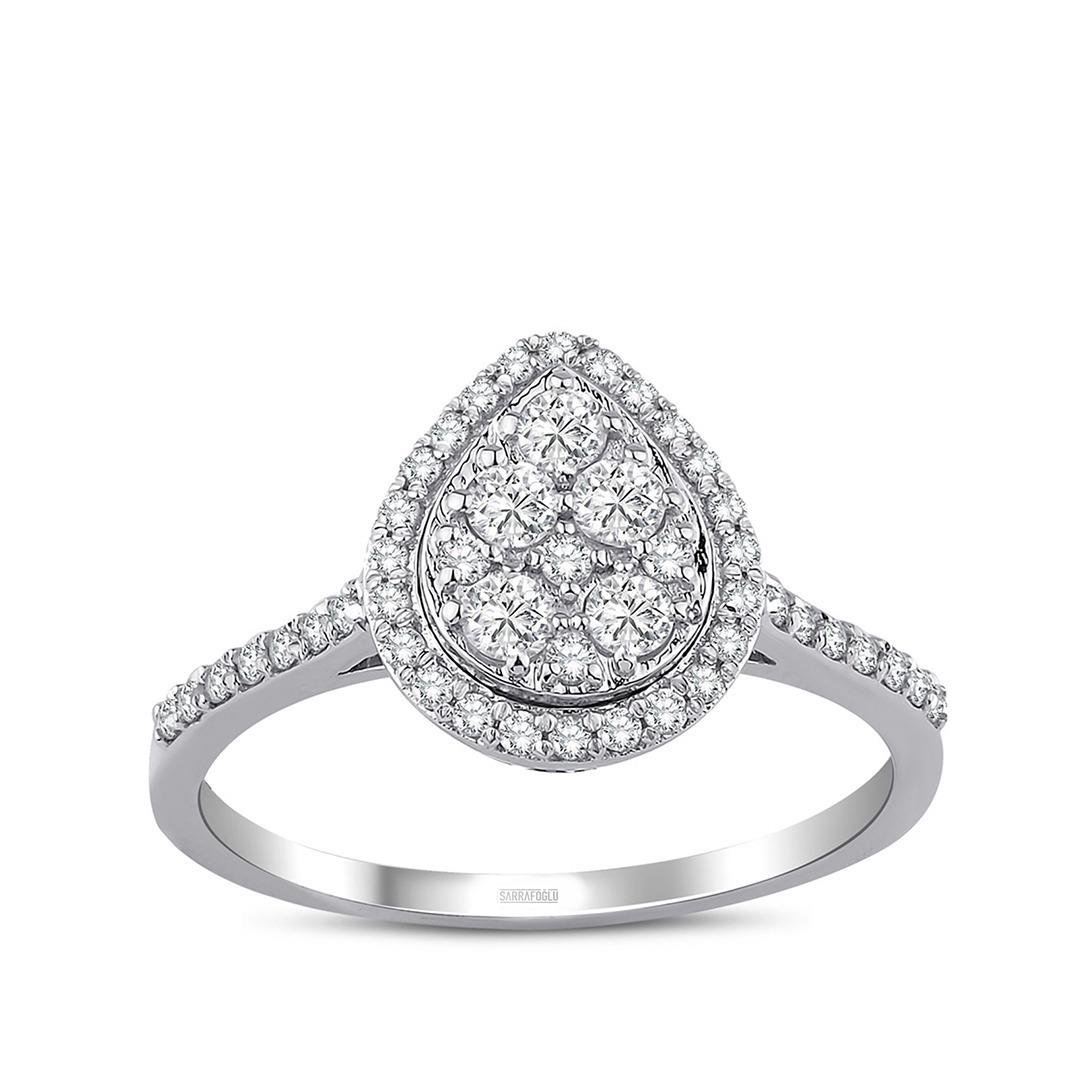 0.40 Karat Tasarım Taşlı Yüzük