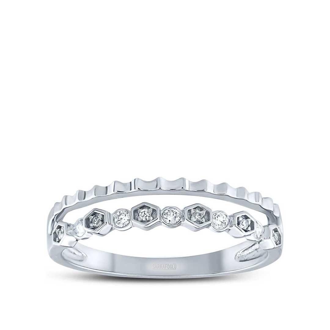 0.10 Karat Twins Pırlanta Yüzük