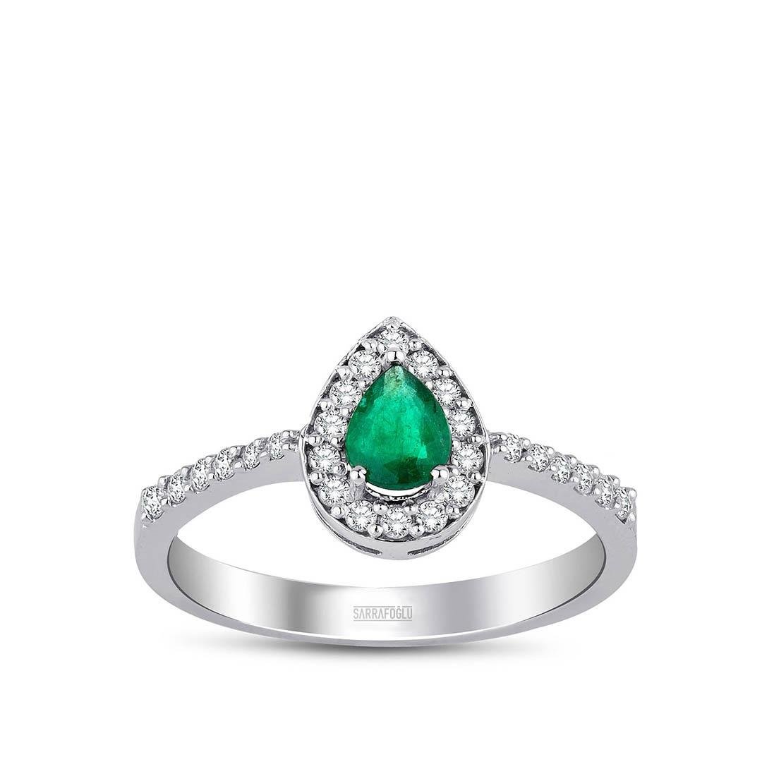 0.52 Karat Renkli Taşlı Yüzük