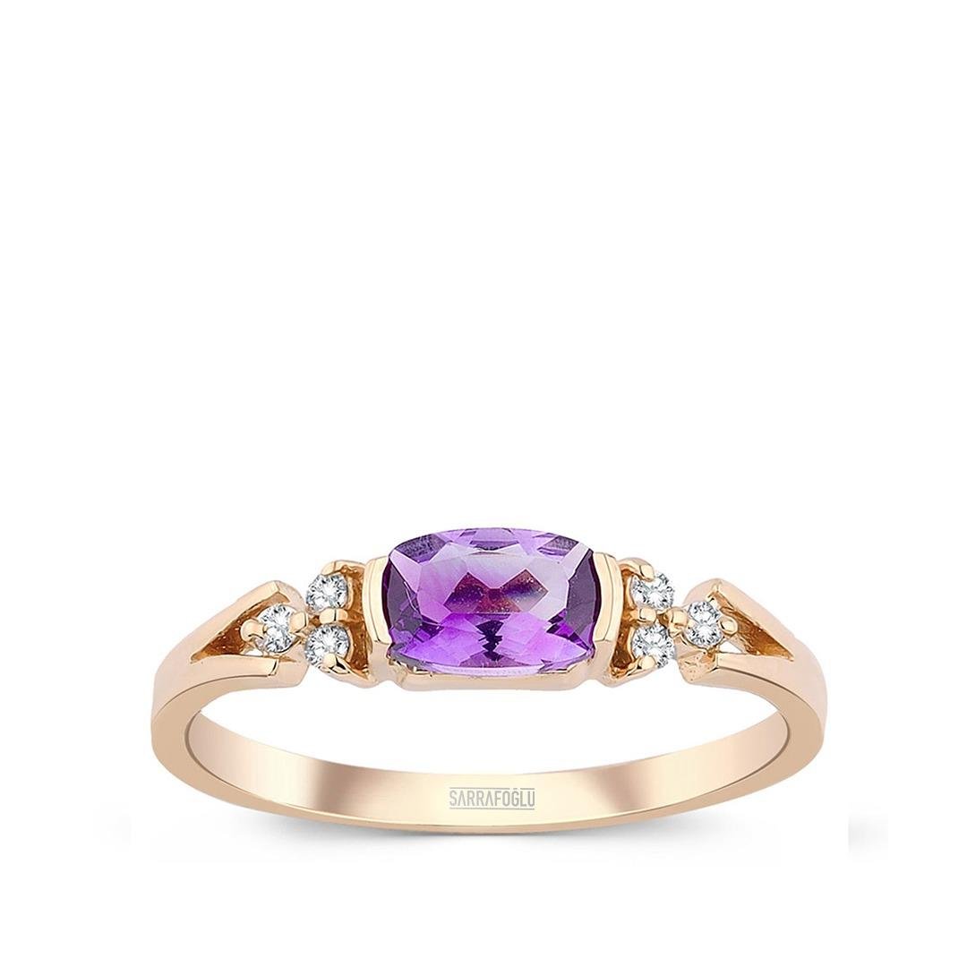 0.46 Karat Renkli Taşlı Yüzük