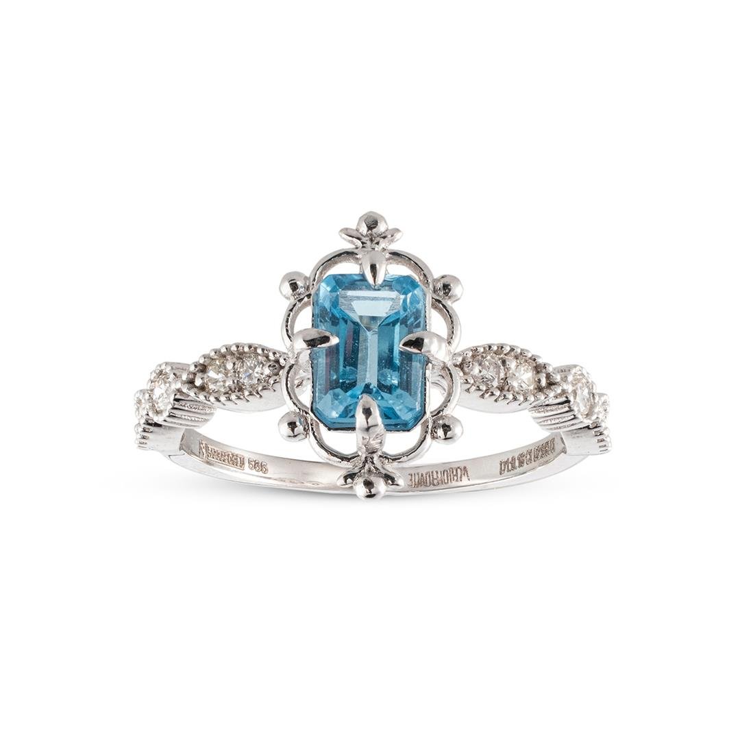 0.79 Karat Renkli Taşlı Retro Yüzük