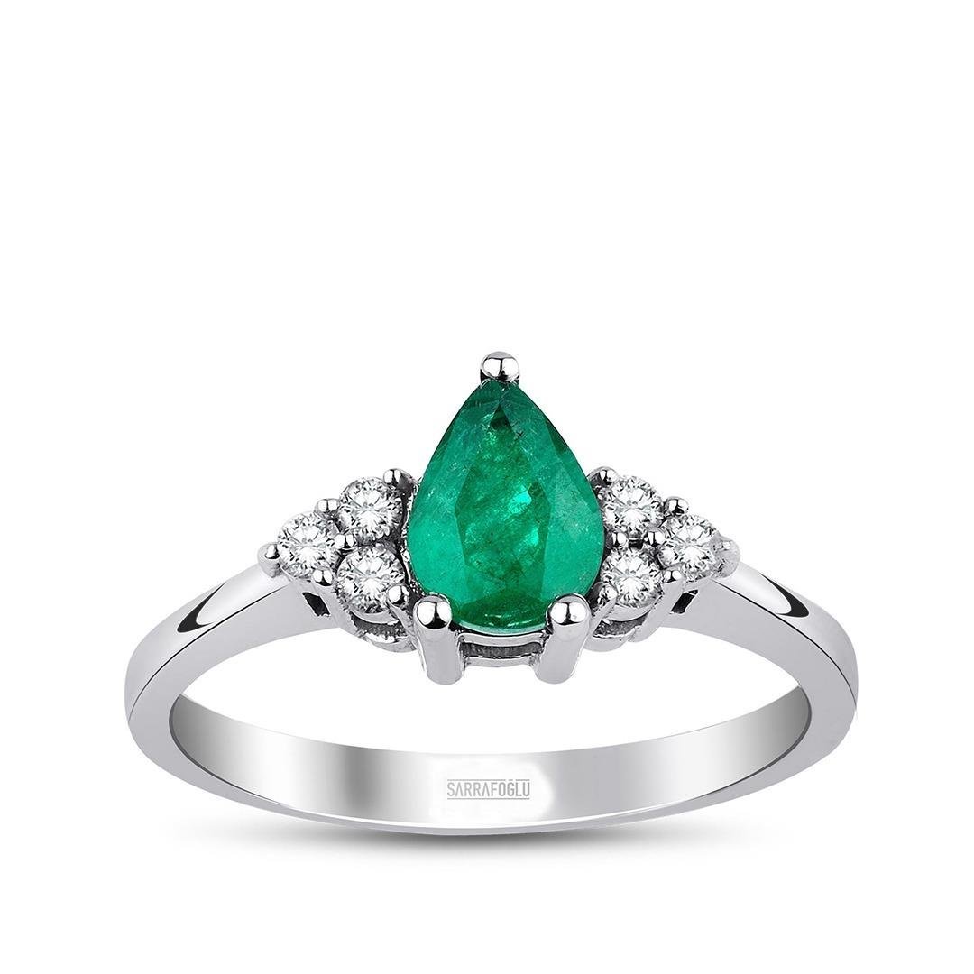 0.65 Karat Renkli Taşlı Yüzük