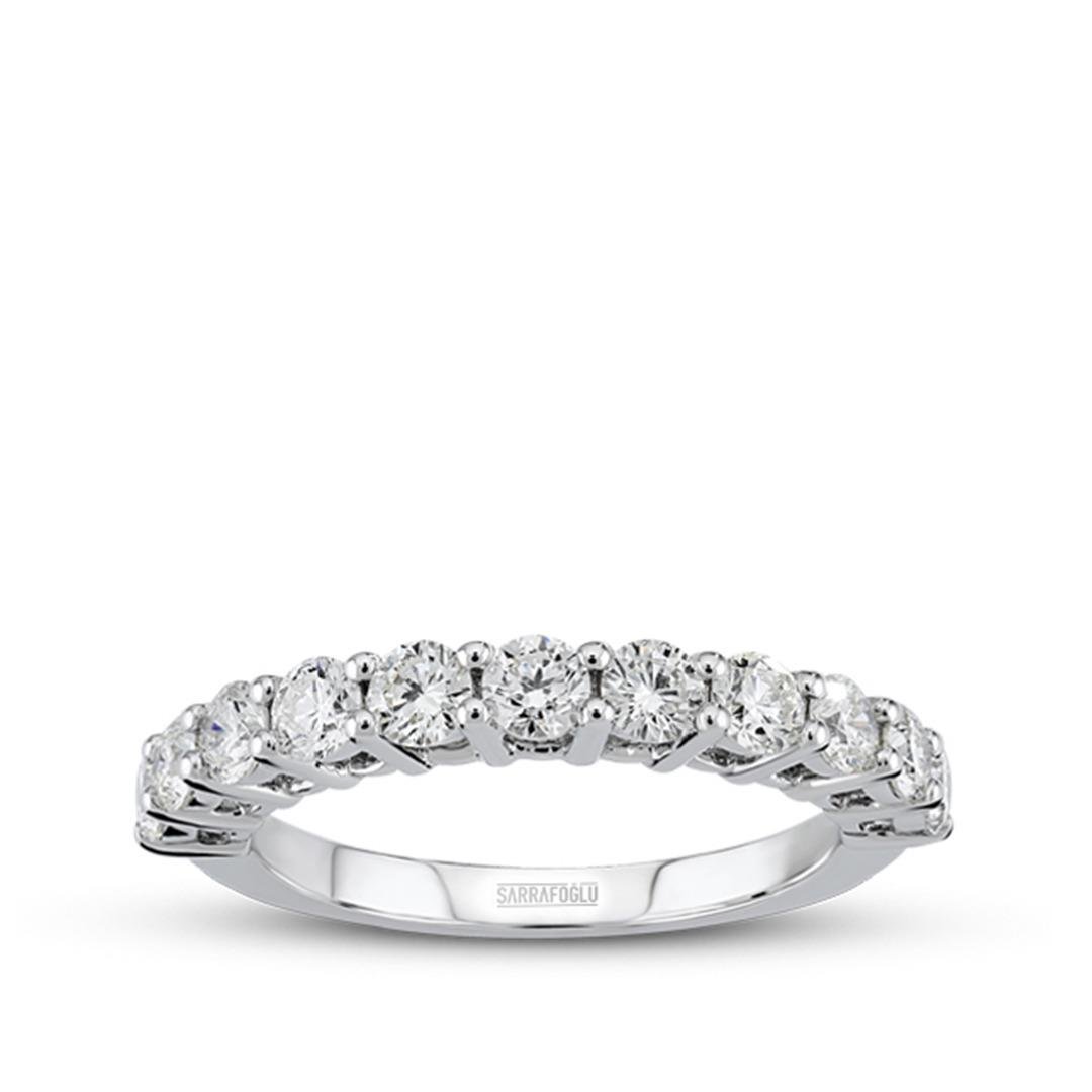 0.50 Karat Yarımtur Taşlı Yüzük