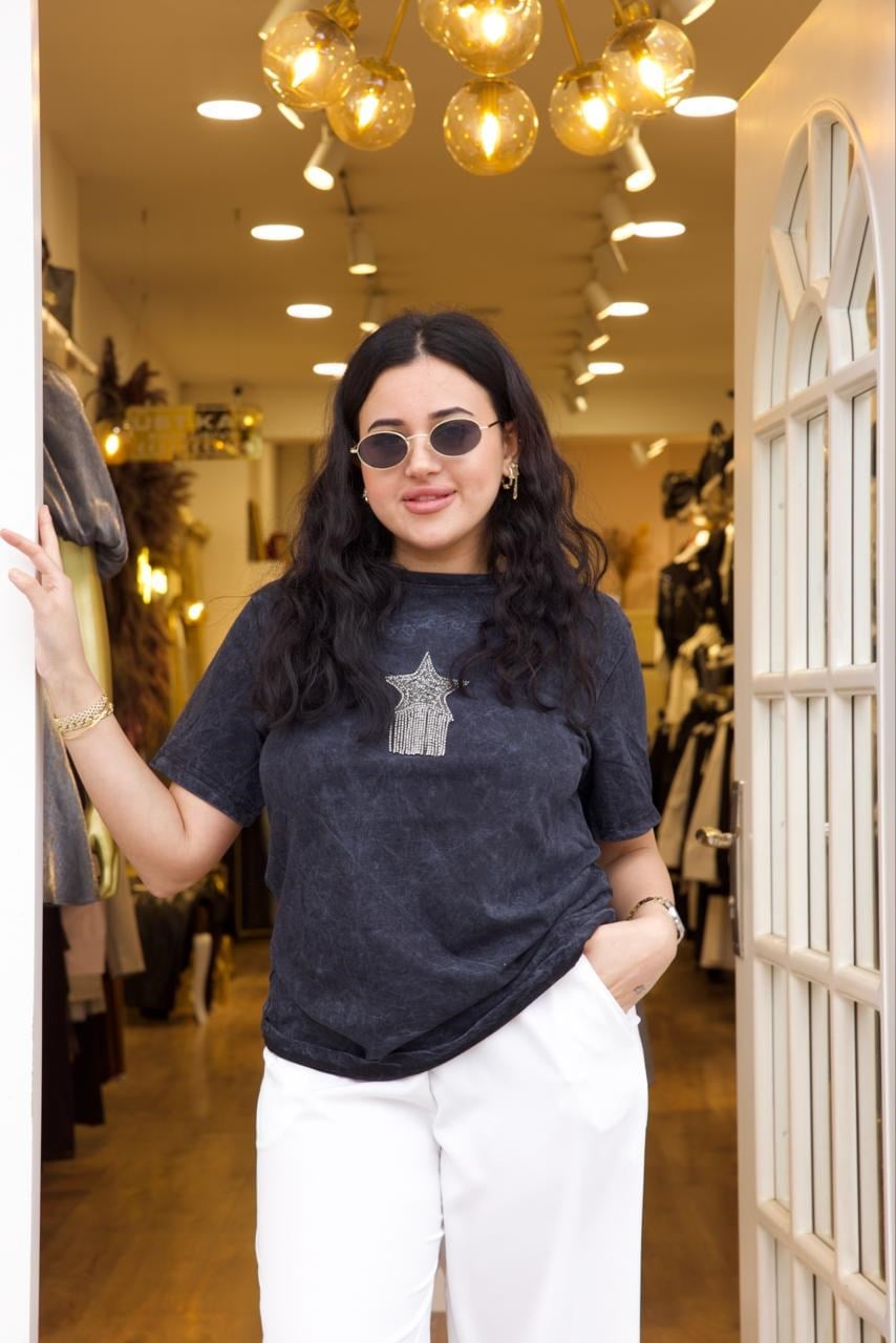 Antrasit Orjinal Marka Tshirt - 1239