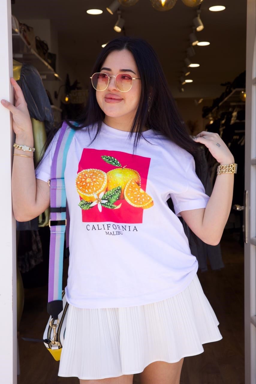 Beyaz Desenli Tshirt - 1240 