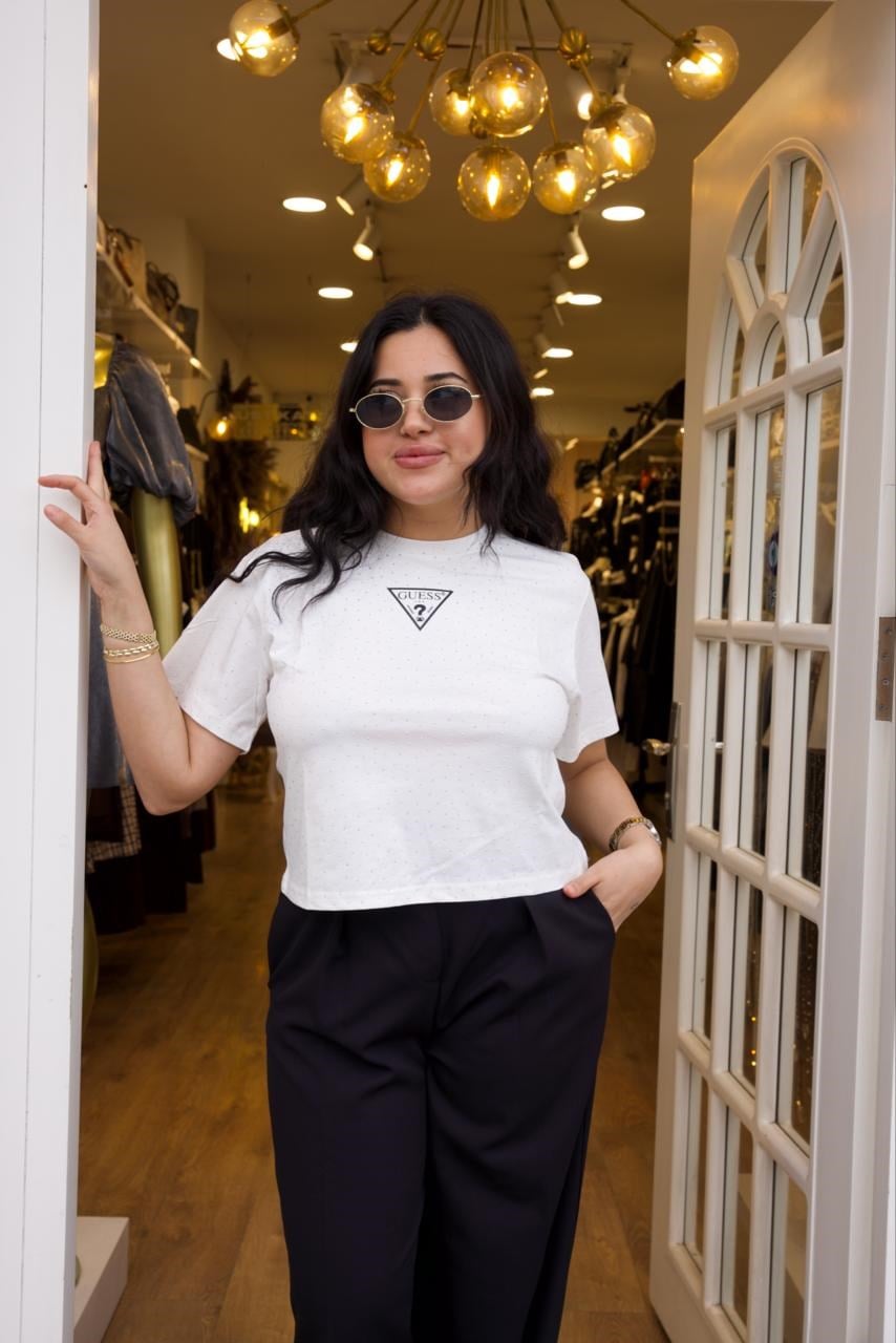 Beyaz Orjinal Marka Tshirt - 1239