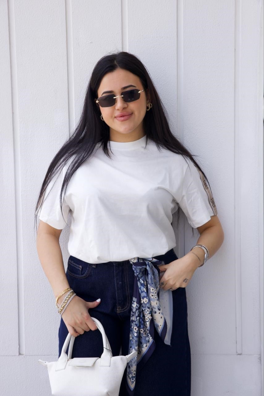 Beyaz Orjinal Marka Tshirt - 1239