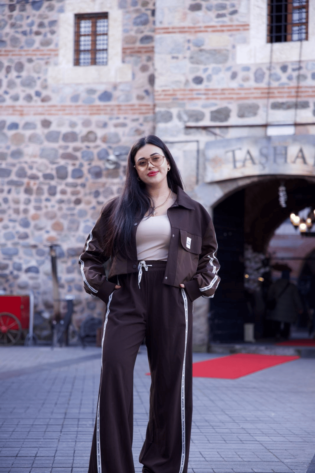 Kahverengi Yandan Şeritli Tsrm Ceket - 1151