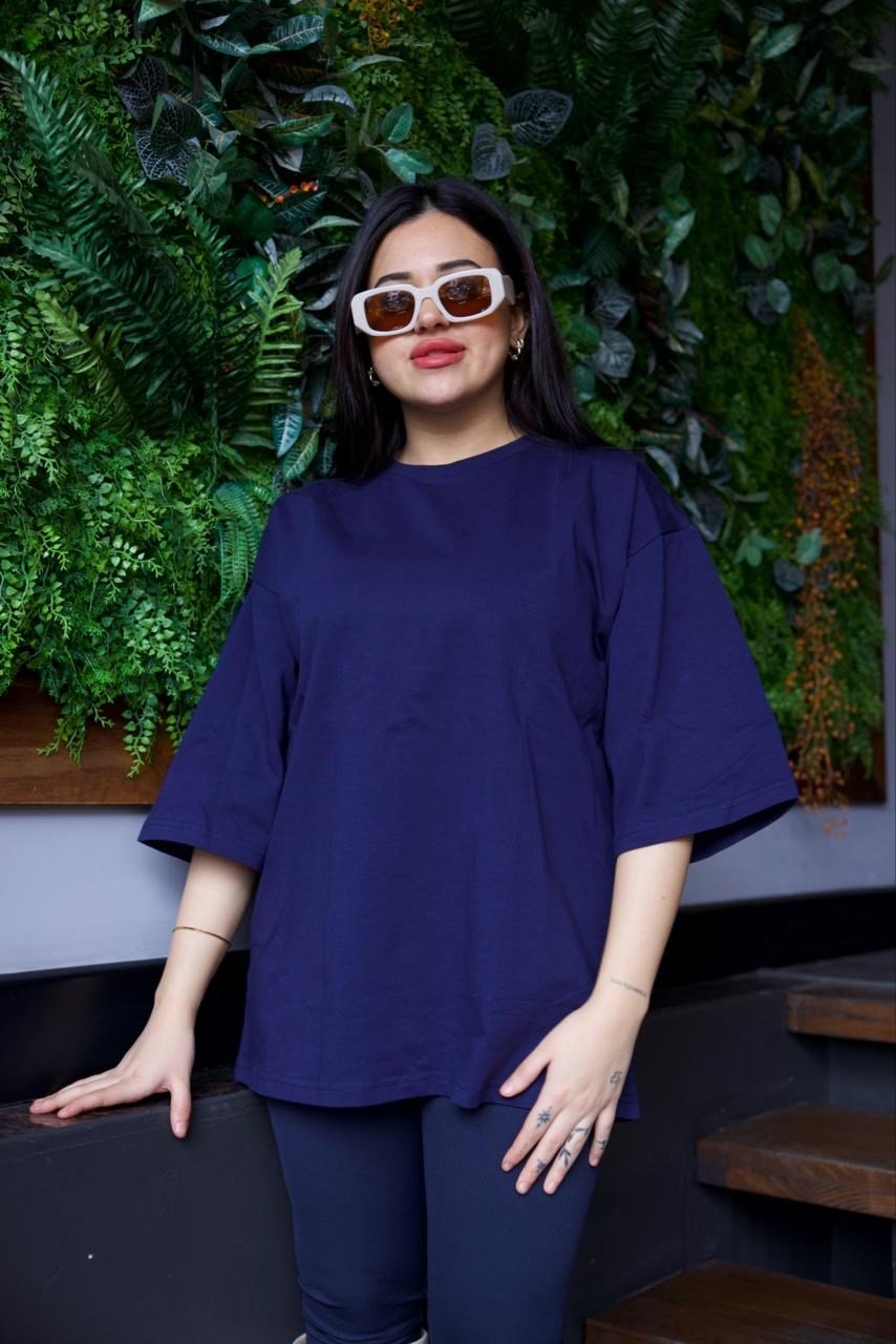 Lacivert Oversize Tshirt - 1198