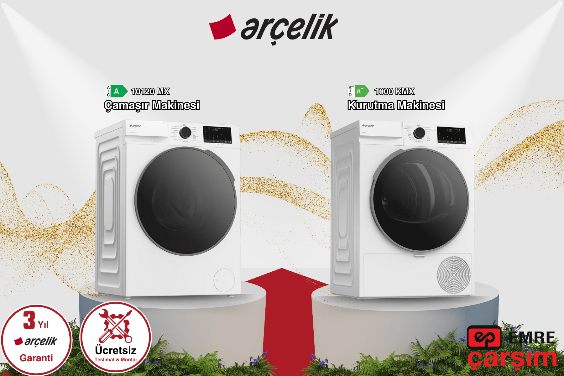ARÇELİK 10120 MX & 1000 KMX Çamaşır Kurutma Makinesi