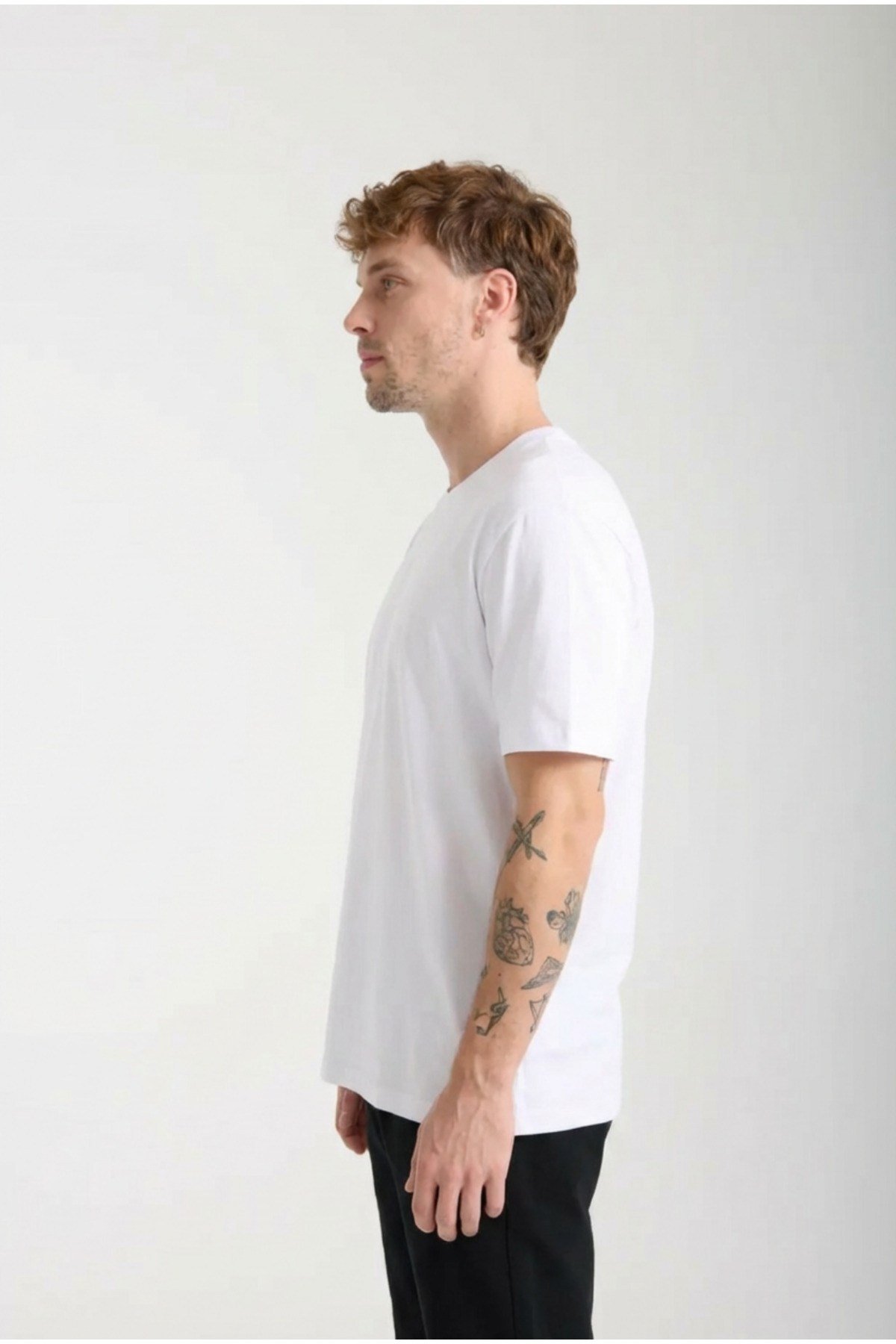 Erkek Regular-Fit 100% Pamuklu Basic Bisiklet yaka Kısa kol T-Shirt