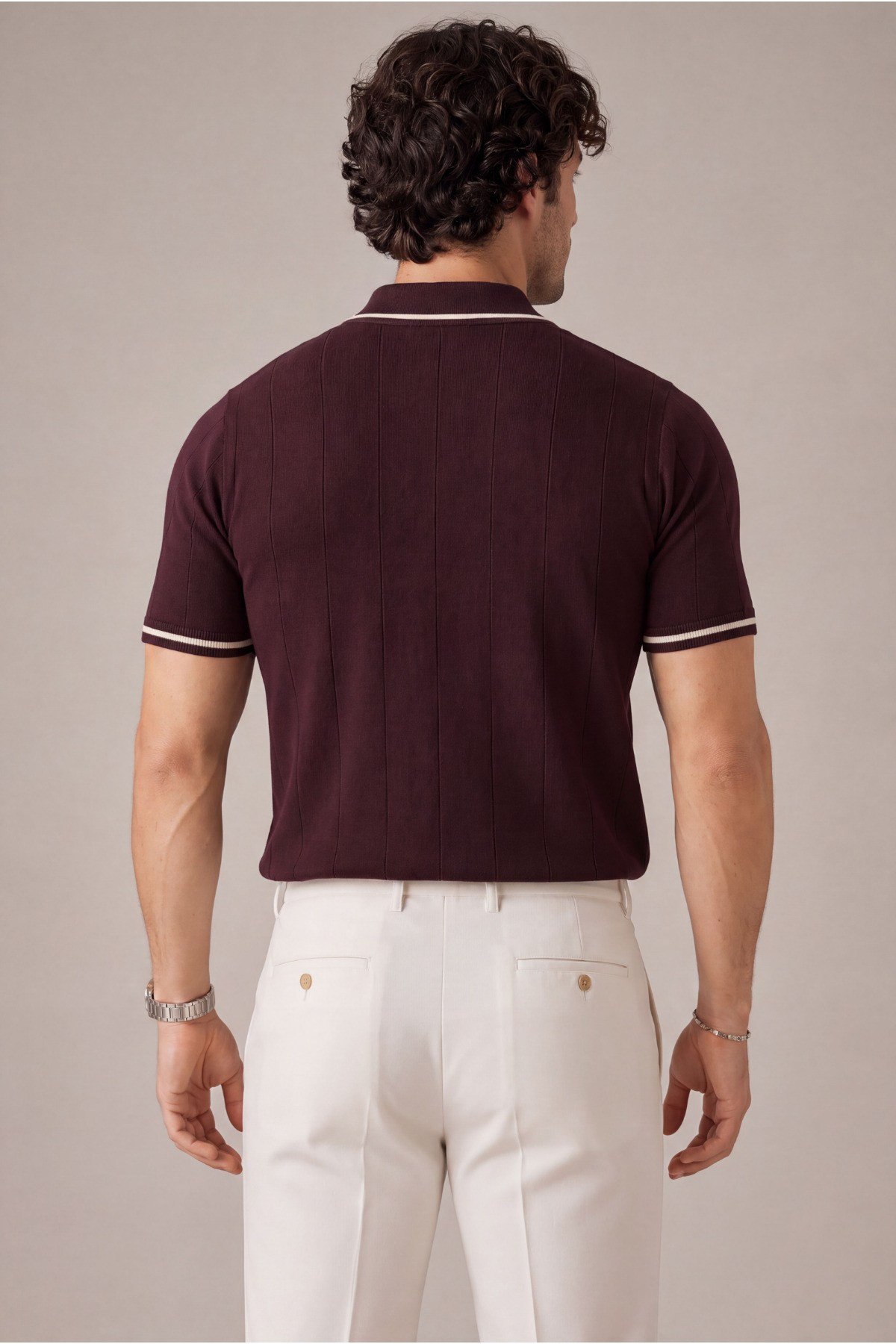 Erkek Yarım Fermuarlı Premium Polo Yaka T-shirt